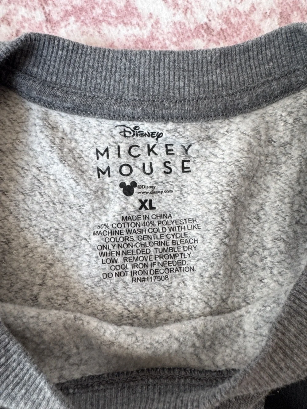 Disney Gray Crewneck with Red-Accented Mickey Graphic - Picture 2 of 3